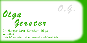 olga gerster business card